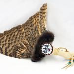 Ceremonial Wing fan
11/0 Seed Beads, Leather, Rabbit fur
2022